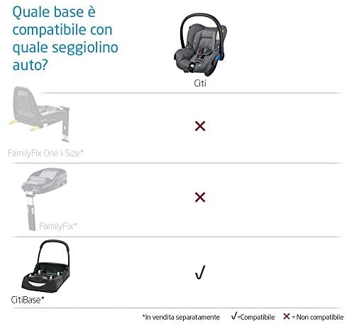 Bébé Confort Seggiolino Auto Citi Ovetto Neonato 0-13 Kg, Essential Graphite