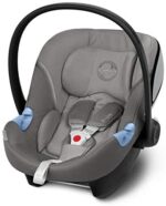 CYBEX Gold Seggiolino Aton M, Incl. riduttore per neonato, Dalla nascita fino a ca. 24 mesi, Max. 13 kg, Grigio (Soho Grey)