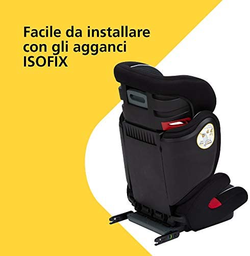 Safety 1st Road Fix Seggiolino Auto Isofix 15-36 kg, Gruppo 2/3, Unisex Bambini, dai 3.5 Anni ai 12 Anni, Nero (Pixel Black)