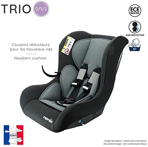seggiolino auto per bambini NANIA TRIO gruppo 0/1/2 (0-25kg) - produzione francese 100% - protezioni laterali - Linea bleu