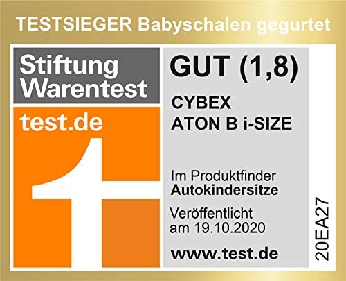 Cybex Silver Seggiolino auto Aton B i-Size, Con riduttore per neonati, Dalla nascita a circa 18 mesi, Per neonati dai 45 agli 87 cm, Max 13 kg, Per auto con o senza ISOFIX, Blu(Bay Blue)