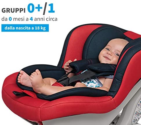 Foppapedretti Mydrive Seggiolino Auto, Gruppo 0/1 (0-18kg), per Bambini dalla Nascita Fino a 4 Anni Circa, Nero