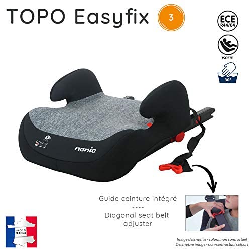 Rialzo per seggiolino per bambini NANIA TOPO EASYFIX gruppo 3 (22-36kg) - produzione francese 100% - protezioni laterali - Disney Minnie