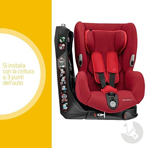 Bébé Confort Axiss Seggiolino Auto 9-18 kg, Gruppo 1 per Bambini dai 9 Mesi ai 4 Anni, Reclinabile e Girevole, Colore Vivid Red