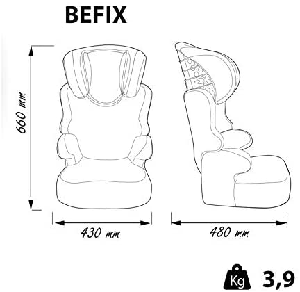 Seggiolino auto NANIA Befix Gruppo 2-3 (15-36kg) - produzione francese 100% - protezioni laterali - 4 stelle test tcs - Disney Toy Story