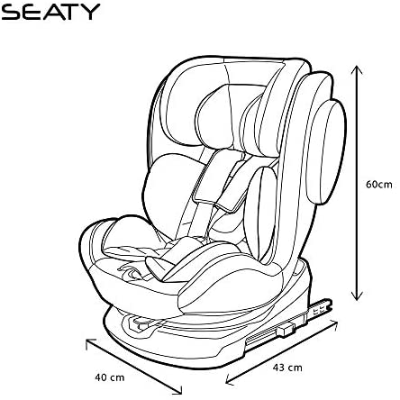 Seggiolino auto isofix SEATY 360° gruppo 0+/1/2/3 (0-36kg), evolutivo e di grande comfort - Safety Baby