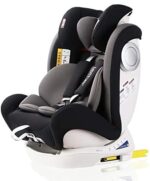 LETTAS Seggiolino auto gruppo 0+1/2/3 (0-12 anni/0-36kg) protezioni laterali Isofix con Top Tether Reclinabile ECE R44/04 (Nero)