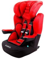 nania Seggiolino Auto IMAX ISOFIX - Gruppo 1/2/3 (9-36kg) - Produzione Francese 100% - Protezioni Laterali e poggiatesta Regolabile - Luxe Rouge