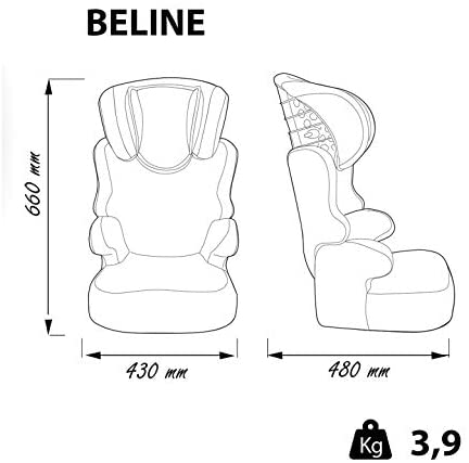 Seggiolino auto NANIA Beline - Gruppo 1/2/3 - (9-36 Kg) - produzione francese 100% - protezioni laterali - Zèbre
