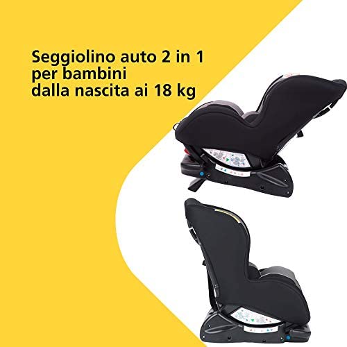 Safety 1st Sweet Safe Seggiolino Auto 0-18 kg, Reclinabile, Gruppo 0 +/1, per Neonati e Bambini fino ai 3.5 Anni, Grigio (Hot Grey)
