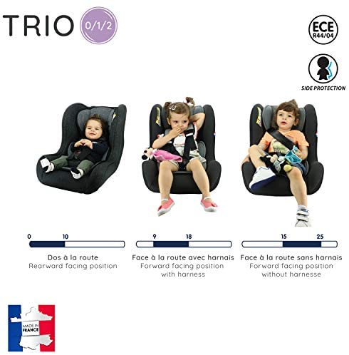 seggiolino auto per bambini NANIA TRIO gruppo 0/1/2 (0-25kg) - produzione francese 100% - protezioni laterali - Access bleu