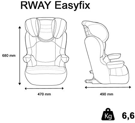 Rialzo per seggiolino per bambini NANIA RWAY EASYFIX gruppo 2/3 (15-36kg) - produzione francese 100% - protezioni laterali - Disney Luxe Princess