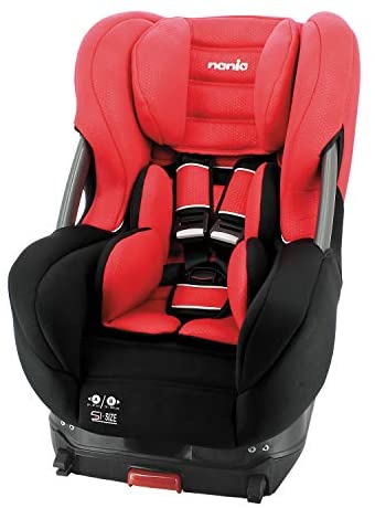 nania I-Size seggiolino Auto ERIS per Bambini da 61 a 105 cm - Protezione Laterale e Grande Comfort Rosso