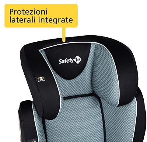 Safety 1st Road Fix Seggiolino Auto Isofix 15-36 kg, Gruppo 2/3, Unisex Bambini, dai 3.5 Anni ai 12 Anni, Grigio (Pixel Grey)