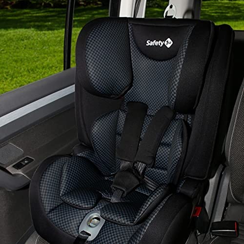 Safety 1st Ever Fix Seggiolino auto 9-36 kg isofix, gruppo 1/2/3, per bambini 9 mesi-12 anni, con cuscino riduttore, colore Pixel Grey