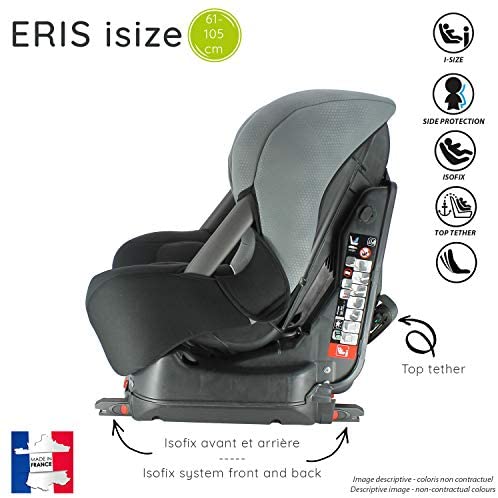 nania I-Size seggiolino Auto ERIS per Bambini da 61 a 105 cm - Protezione Laterale e Grande Comfort Rosso