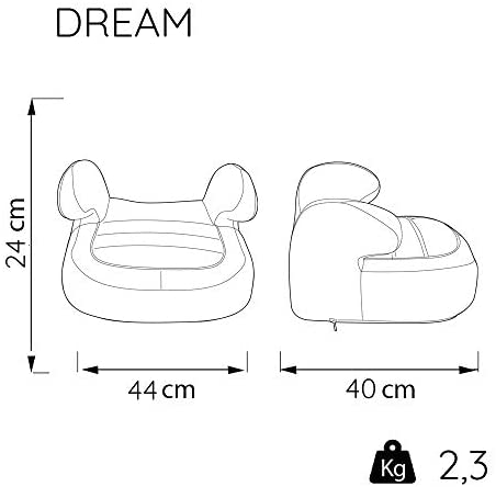 Rialzo per seggiolino per bambini NANIA DREAM gruppo 2/3 (15-36kg) - produzione francese 100% - Disney Luxe Princess