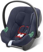 CYBEX Seggiolino auto Aton B2 i-Size, Dalla nascita a circa 24 mesi, Max. 13 kg, Con riduttore per neonato, Compatibile con SensorSafe, Blu (Bay Blue)