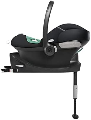 CYBEX Seggiolino auto Aton S2 i-Size, Dalla nascita a circa 24 mesi, Max. 13 kg, Con riduttore per neonato, Compatibile con SensorSafe, Nero (Deep Black)
