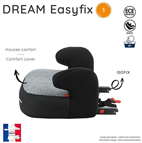 Rialzo per seggiolino per bambini NANIA DREAM EASYFIX gruppo 3 (22-36kg) - produzione francese 100% - Luxe rouge