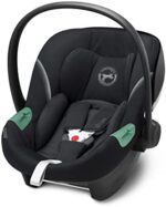CYBEX Seggiolino auto Aton S2 i-Size, Dalla nascita a circa 24 mesi, Max. 13 kg, Con riduttore per neonato, Compatibile con SensorSafe, Nero (Deep Black)