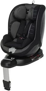 Foppapedretti Logik I-Size Seggiolino Auto Girevole 360° e Reclinabile, per Bambini da 40 a 105 cm (0-18 Kg), Black