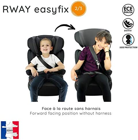 Rialzo per seggiolino per bambini NANIA RWAY EASYFIX gruppo 2/3 (15-36kg) con protezione laterale - produzione francese 100% - LONDON