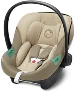 CYBEX Seggiolino auto Aton S2 i-Size, Dalla nascita a circa 24 mesi, Max. 13 kg, Con riduttore per neonato, Compatibile con SensorSafe, Beige (Classic Beige)