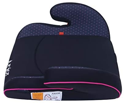 Petex - Rialzo per seggiolino auto Max 112, gruppo ECE 2-3, bambini di circa 3,5-12 anni; 15-36 kg, colore: nero/rosa