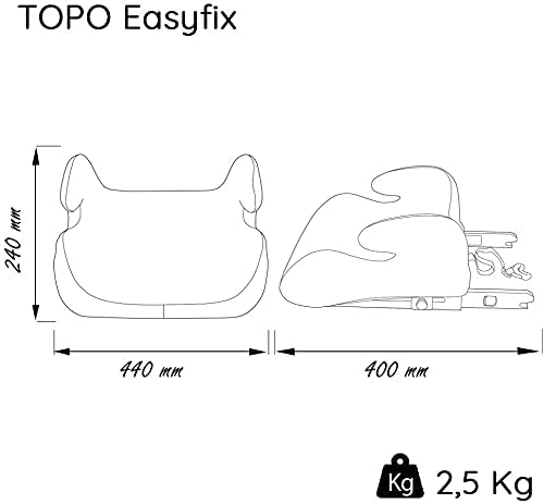Seggiolino auto rialzo basso topo isofix gruppo 3 (22-36 kg) – Made in France… P-DREAM (isofix)