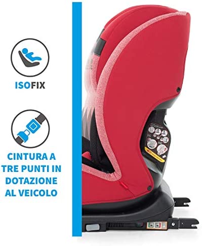 Foppapedretti Re-Klino Fix Seggiolino Auto IsoFix, Gruppo 1/2/3 (9-36 kg), per Bambini da 9 Mesi a 12 Anni circa, Silver