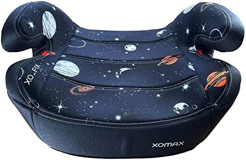 XOMAX XL-311 Seggiolino per bambini con ISOFIX I adattabile I 15-36 kg, 3-12 anni, gruppo 2/3 I rivestimento sfoderabile e lavabile I ECE R44/04 I motivo Universo