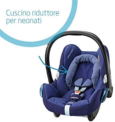 Bébé Confort Cabriofix Seggiolino Auto 0 - 13 kg, Ovetto Gruppo 0 +, 0 - 12 Mesi, River Blue