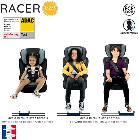 Seggiolino auto per il gruppo RACER harnais 1/2/3 (9-36kg) con protezione laterale - Nania Access Rojo
