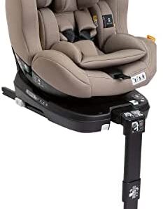 Chicco Seat3Fit i-Size Seggiolino Auto 0-25 kg (40-125 cm) ISOFIX Girevole a 360° e Reclinabile, Gruppo 0/1/2 Bambini 0-7 Anni con Cuscino Riduttore, Poggiatesta Regolabile, Protezioni Laterali, Beige