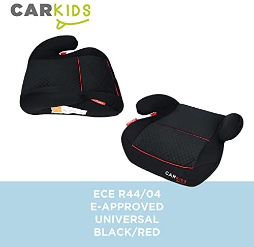 Carkids Seggiolino auto nero e rosso, seggiolino auto per bambini gruppo 2-3, bambini di età compresa tra 3,5 e 12 anni | 15-36 kg