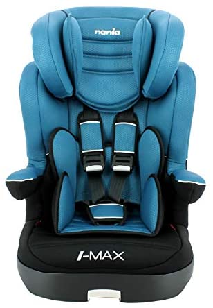 Seggiolino auto NANIA IMAX - Gruppo 1/2/3 (9-36kg) - produzione francese 100% - protezioni laterali e poggiatesta regolabile - Luxe bleu