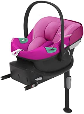 CYBEX Seggiolino auto Aton S2 i-Size, Dalla nascita a circa 24 mesi, Max. 13 kg, Con riduttore per neonato, Compatibile con SensorSafe, Rosa (Magnolia Pink)