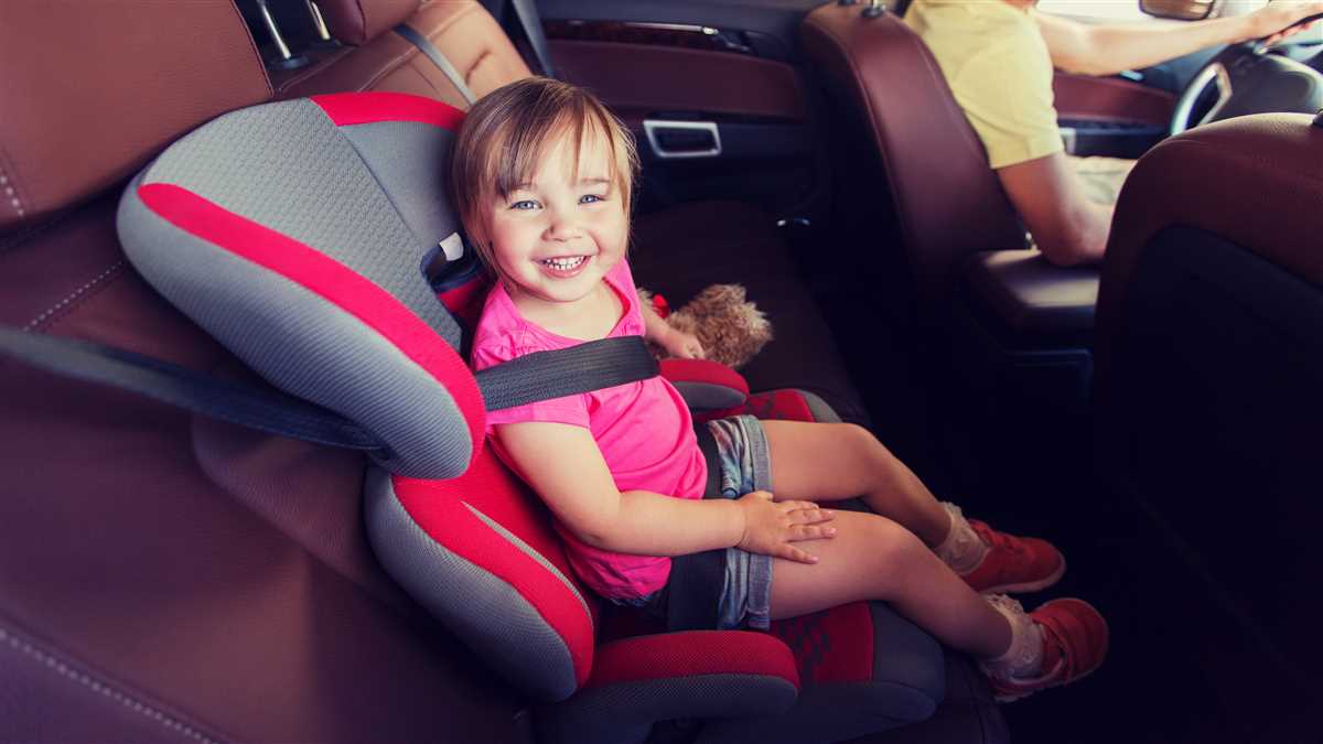 Bambina seduta correttamente su un seggiolino in auto