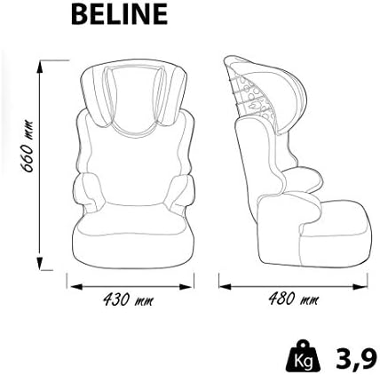 Seggiolino auto NANIA Beline - Gruppo 1/2/3 - (9-36 Kg) - produzione francese 100% - protezioni lateralI…