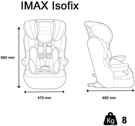 Seggiolino auto NANIA IMAX ISOFIX - Gruppo 1/2/3 (9-36kg) - produzione francese 100% - protezioni laterali e poggiatesta regolabile - Disney Luxe Toys Story