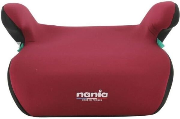 NANIA ALPHA - Rialzo cintura 135-150 cm R129 – 8-12 anni – Fabbricazione francese, con braccioli, colore: Rosso