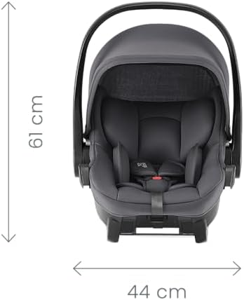 BRITAX RÖMER porta bebè BABY-SAFE CORE, seggiolino auto per bambini dalla nascita a 83 cm (15 mesi), Midnight Grey