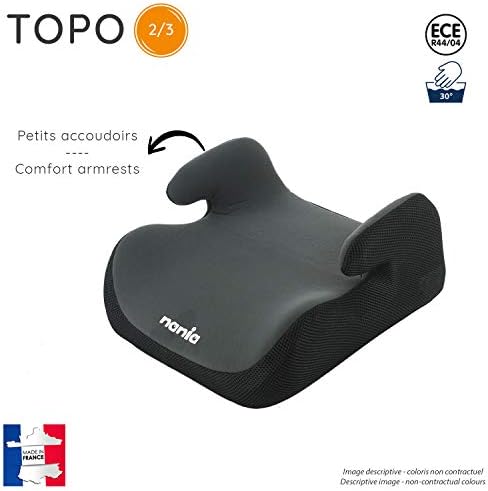 Nania Rialzo per seggiolino per Bambini Topo Confort Gruppo 2/3 (15-36kg) - Produzione Francese 100% (Eco noir)
