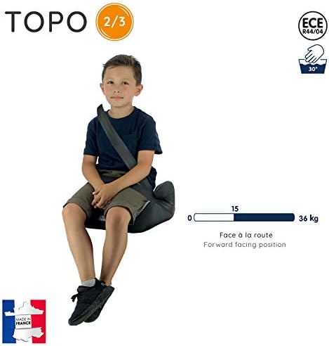 Nania Rialzo per seggiolino per Bambini Topo Confort Gruppo 2/3 (15-36kg) - Produzione Francese 100% (Eco noir)
