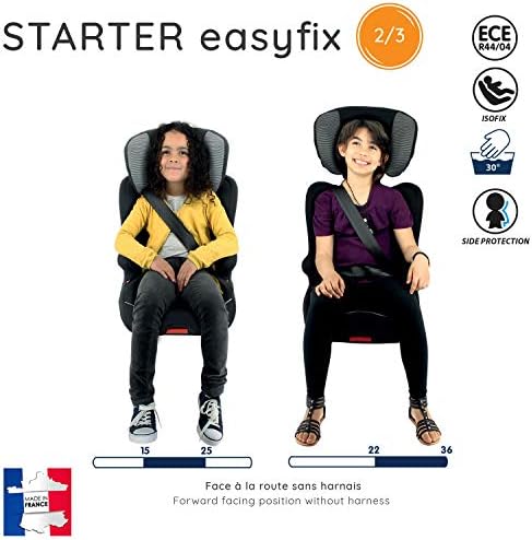 Rialzo per seggiolino per bambini NANIA STARTER EASYFIX gruppo 2/3 (15-36kg) con protezione laterale - poggiatesta regolabile - produzione francese 100% - Disney First Cars