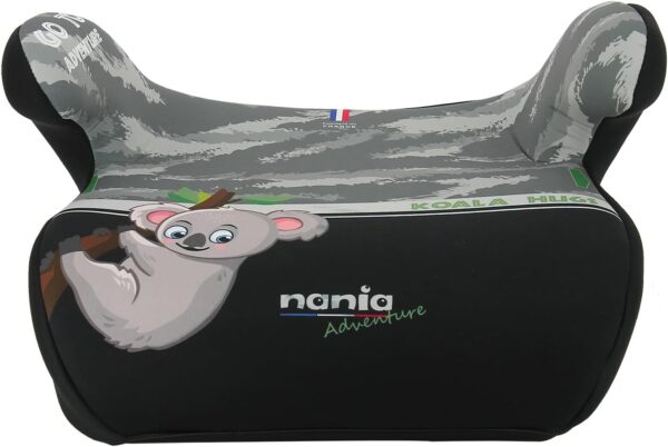 Nania - Seggiolino con cintura ALPHA 126-150 cm R129 i-Size - Per bambini da 8 a 12 anni - Made in France - Con braccioli (Koala)