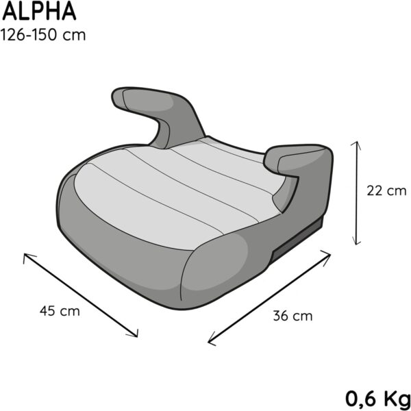 Nania - Seggiolino con cintura ALPHA 126-150 cm R129 i-Size - Per bambini da 8 a 12 anni - Made in France - Con braccioli (Koala)