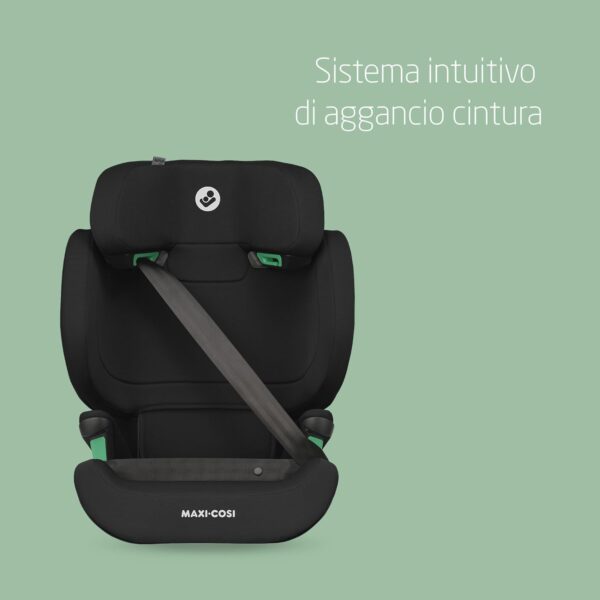 Maxi-Cosi RodiFix M i-Size, Seggiolino Auto 15-36 kg isofix, 3,5-12 anni, 100-150 cm, Seggiolino auto ISOFIX, Protezione Impatti Laterali G-CELL, Altezza Regolabile, colore Basic Black