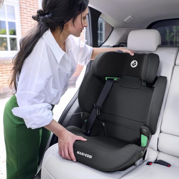 Maxi-Cosi RodiFix M i-Size, Seggiolino Auto 15-36 kg isofix, 3,5-12 anni, 100-150 cm, Seggiolino auto ISOFIX, Protezione Impatti Laterali G-CELL, Altezza Regolabile, colore Basic Black